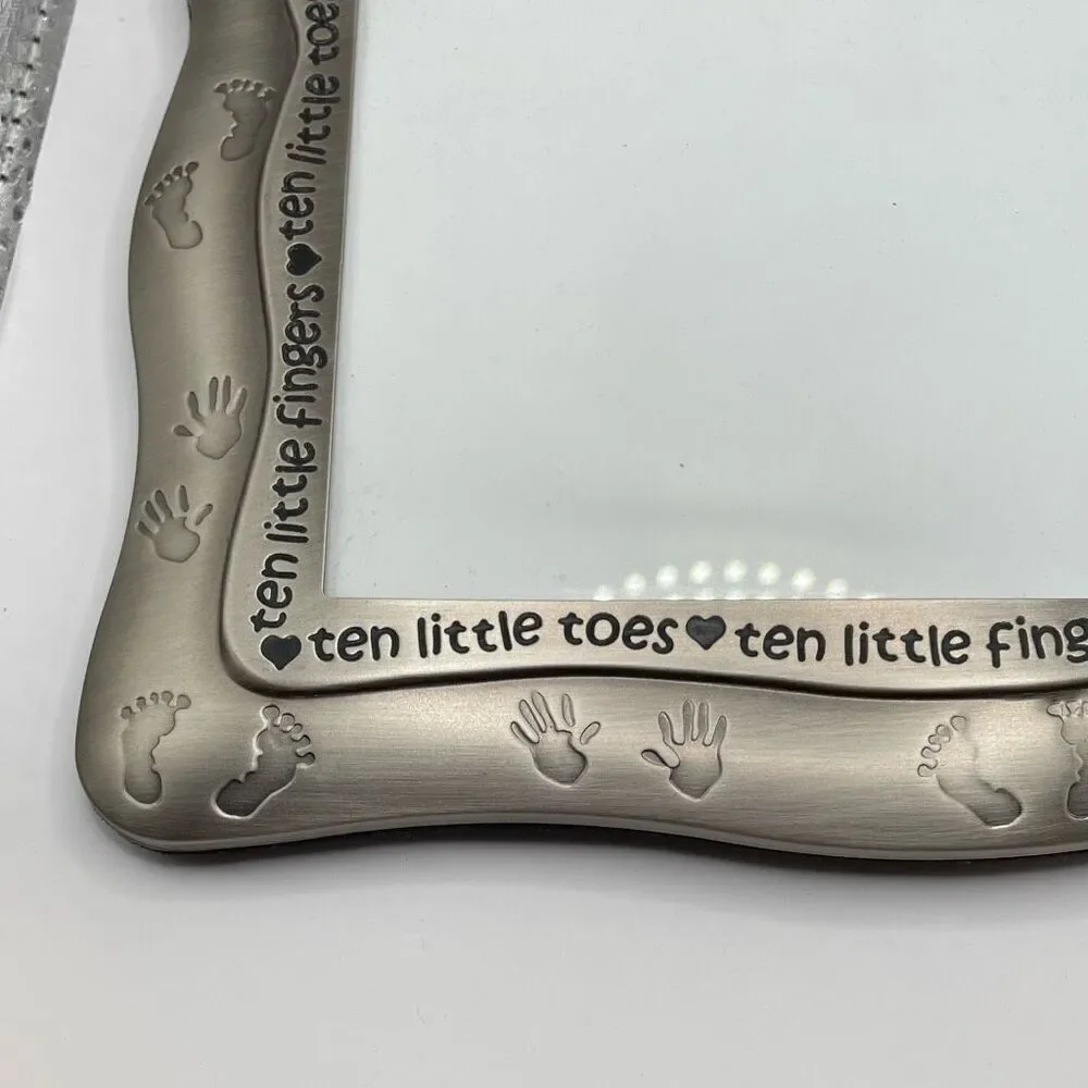 MALDEN INTERNATIONAL Pewter Ten Little Fingers Toes Photo Frame Baby  4 x 6